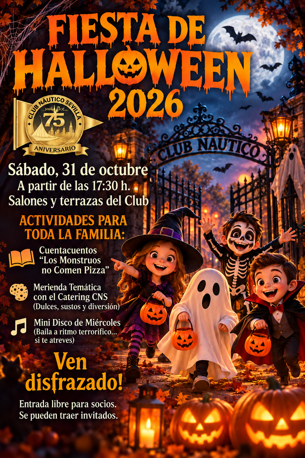 Fiesta de Halloween en el Club Náutico