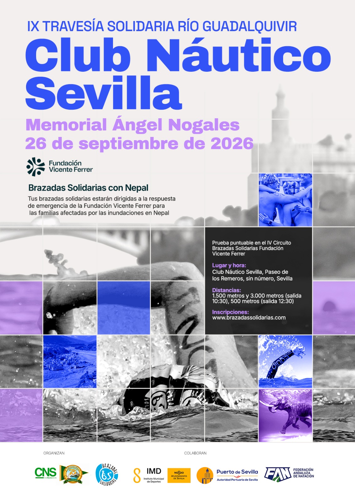 Travesía del Guadalquivir Club Náutico Sevilla Brazadas Solidarias