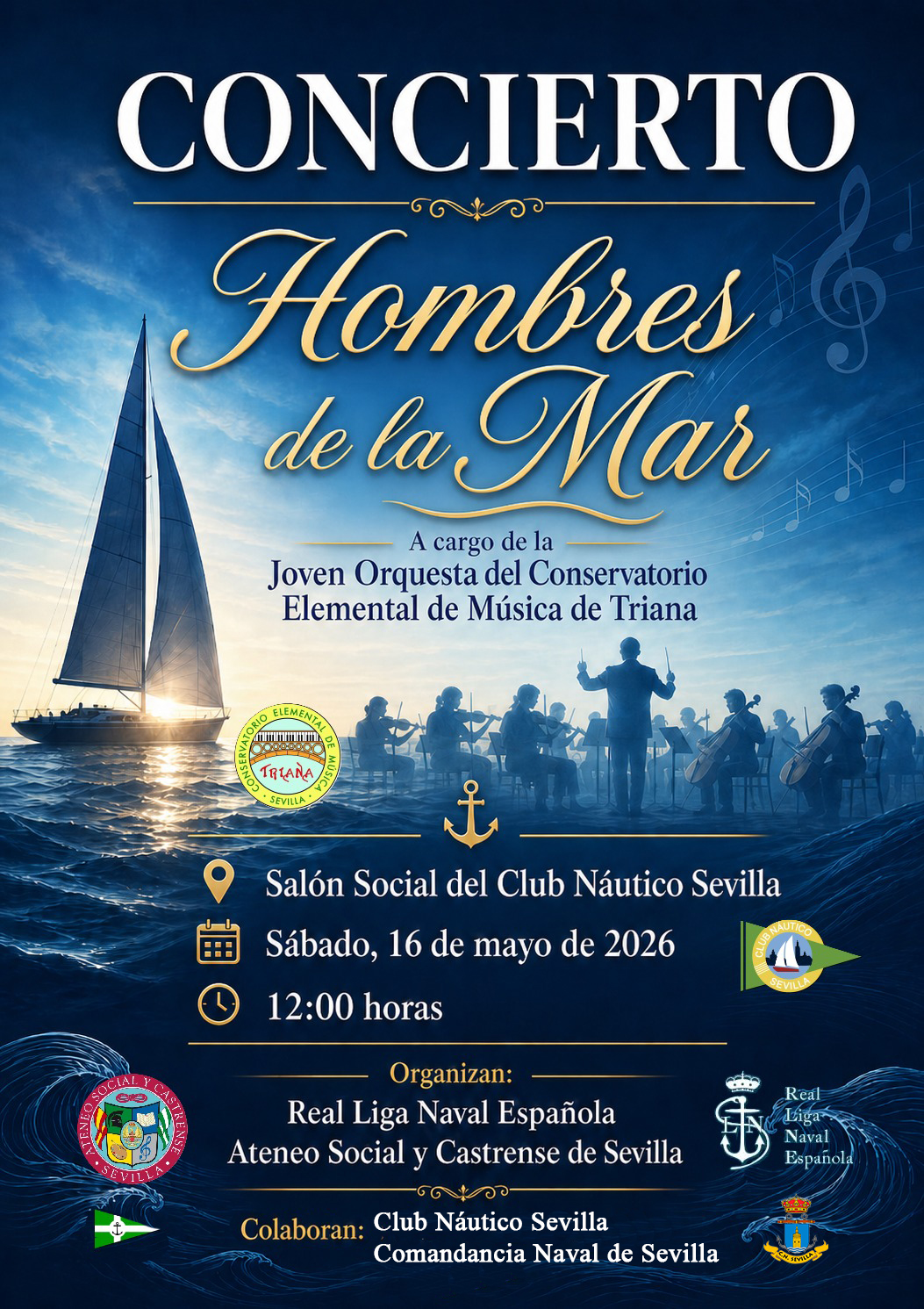 Concierto ‘Hombres de la Mar’ en el Club Náutico Sevilla