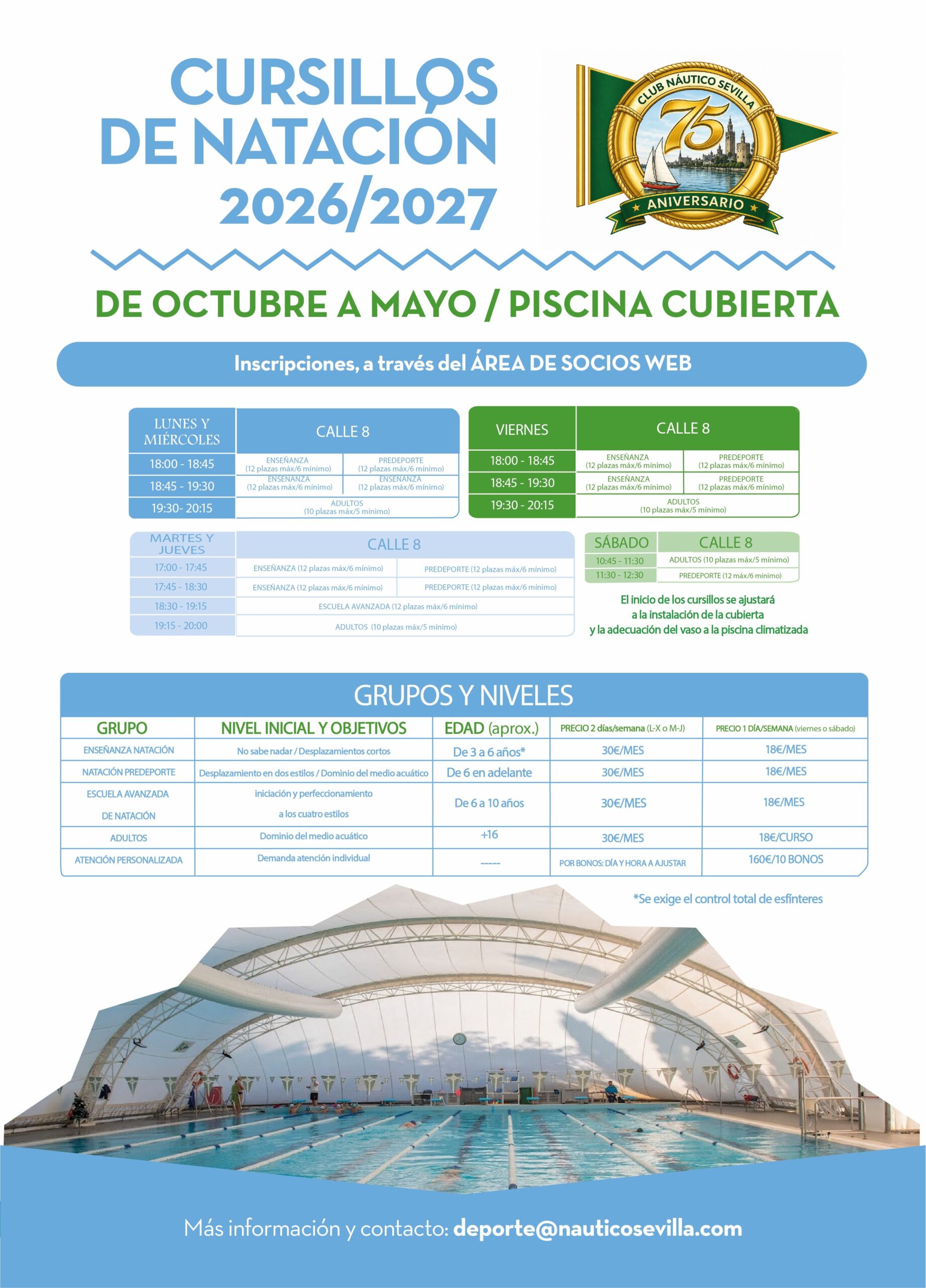 Cursillos de natación 2026/2027