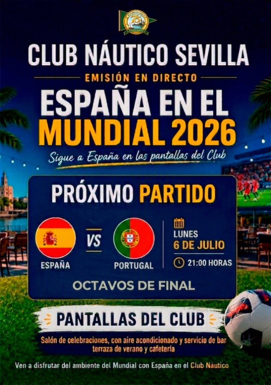 Vive el Mundial de fútbol en el Club Náutico