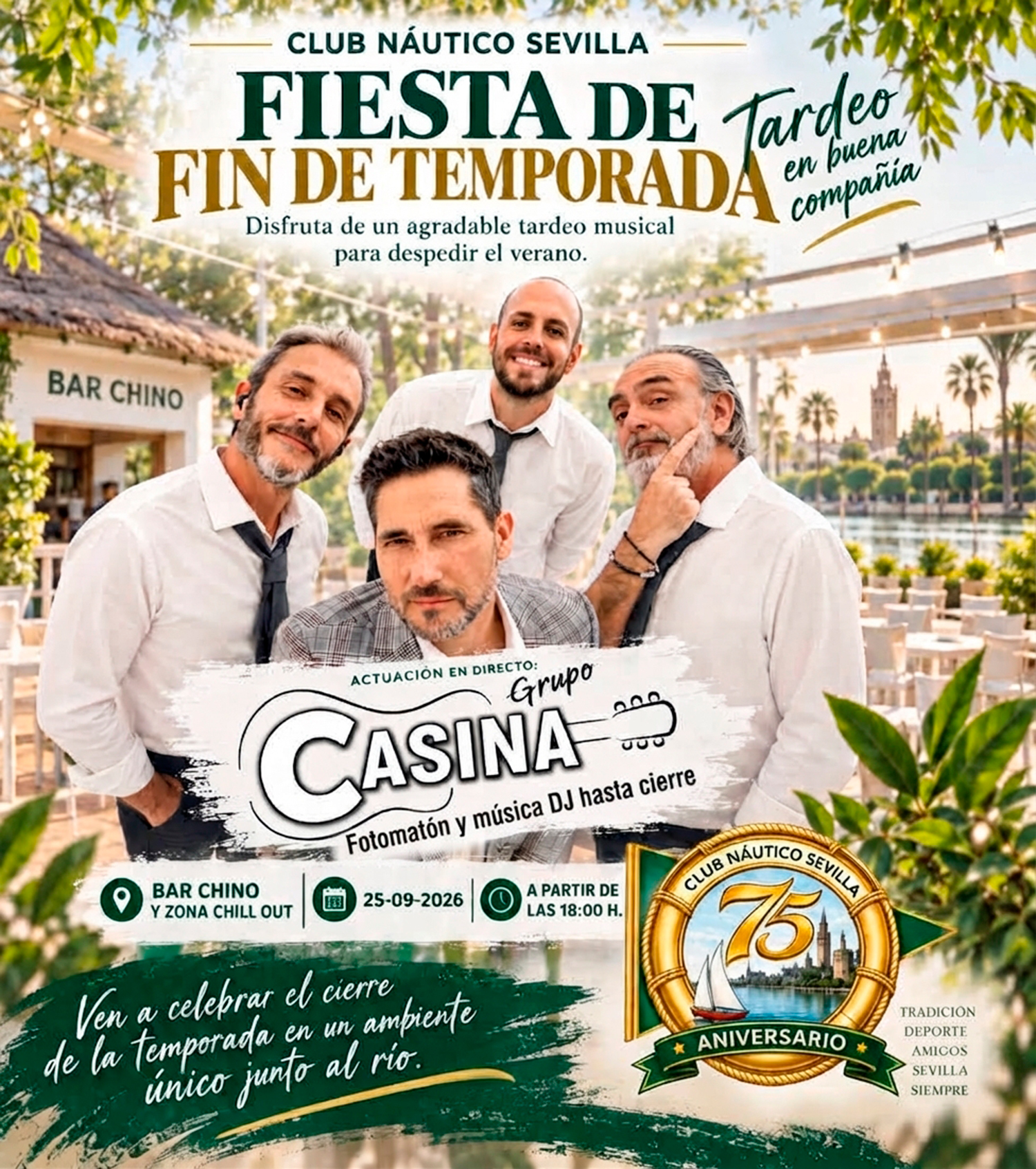 Fiesta de fin de la temporada de verano en el Club Náutico