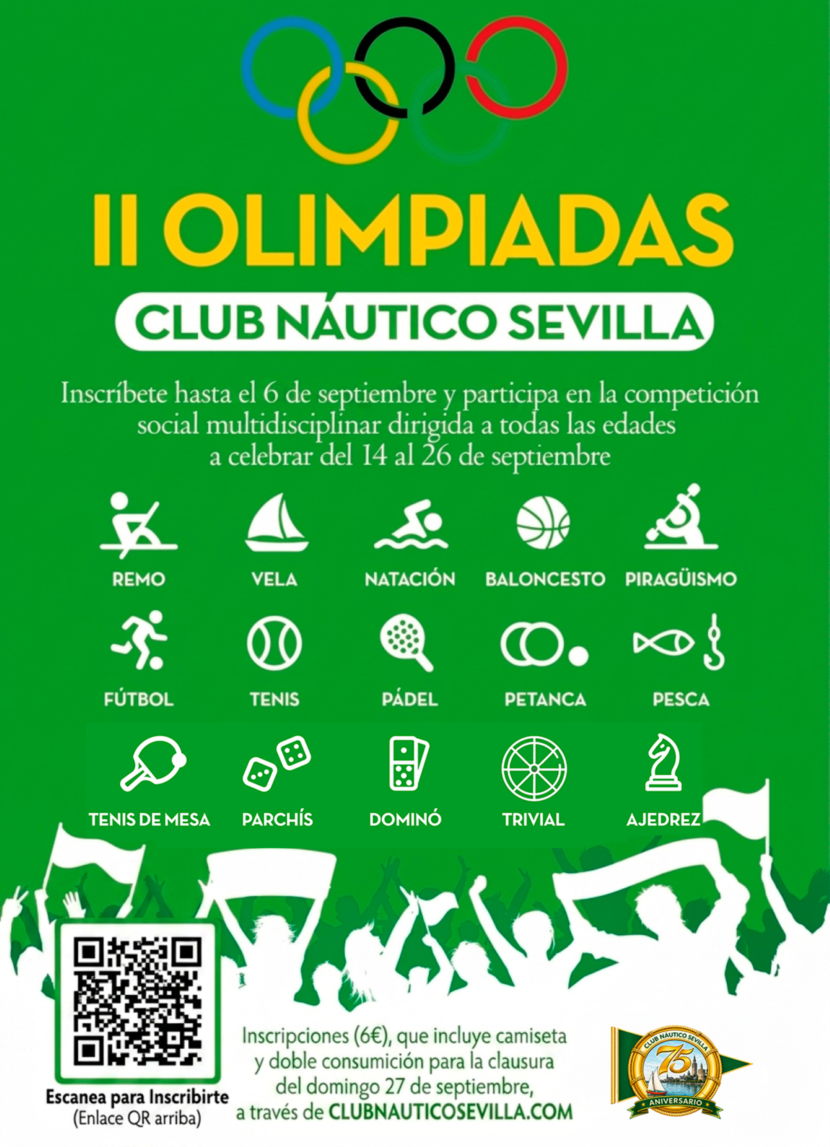 AVISO / Inscripciones para las II Olimpiadas Club Náutico Sevilla
