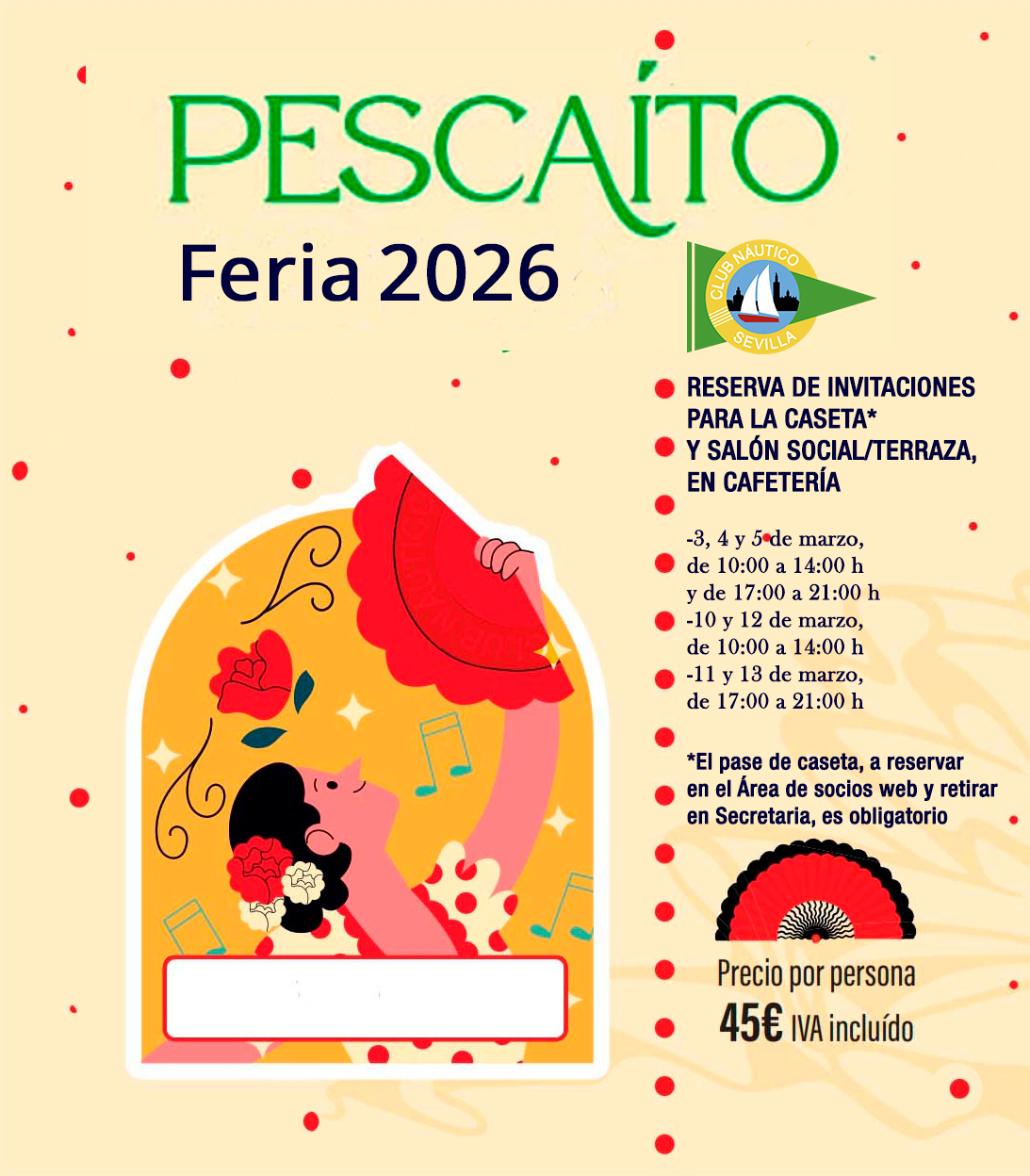 Invitaciones para la cena del pescaíto de la Feria 2026