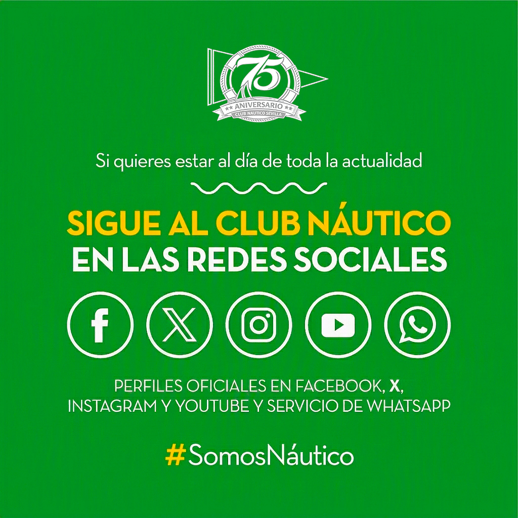 Sigue al Club Náutico Sevilla en las redes sociales