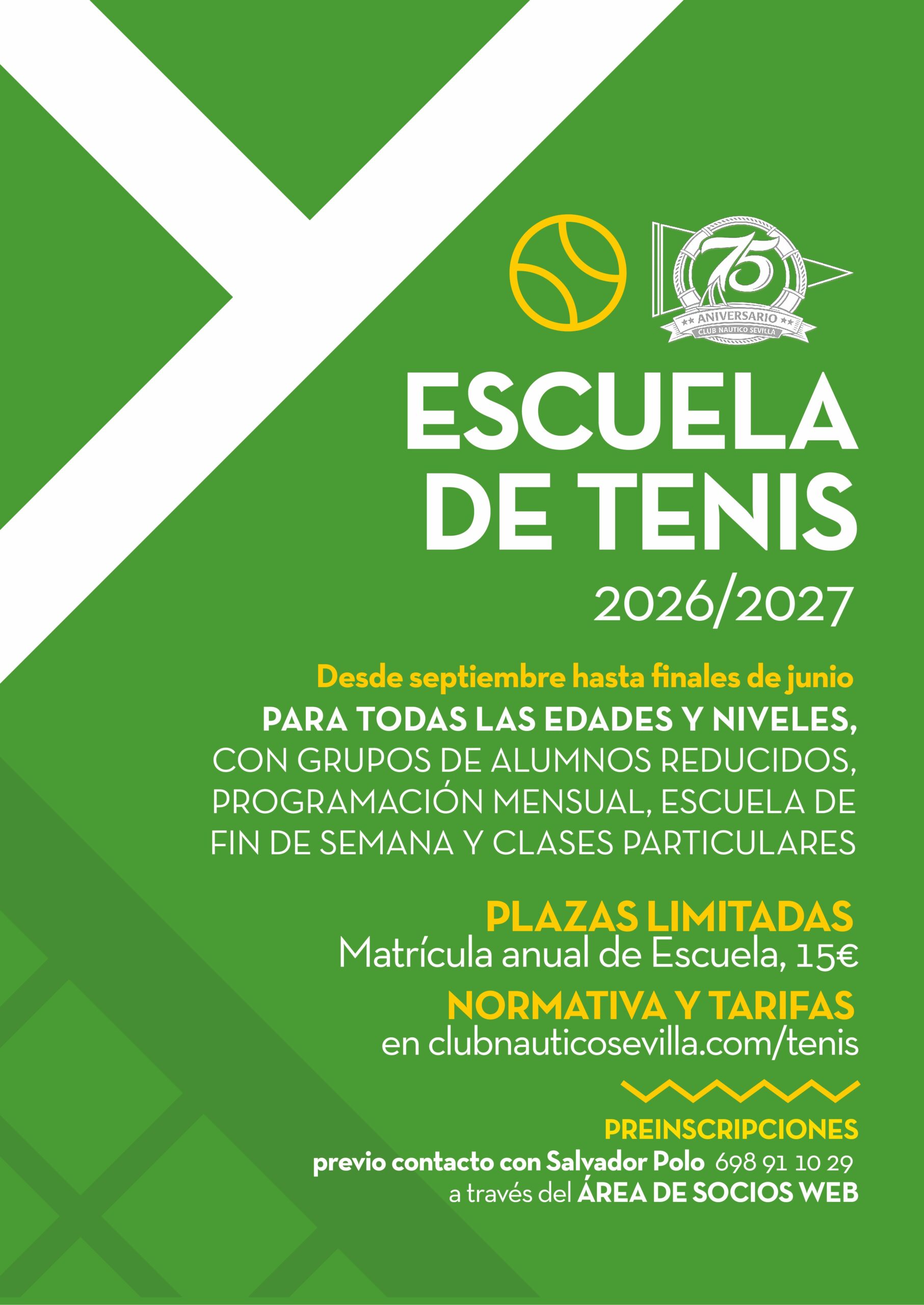 Escuela de tenis 2026/2027