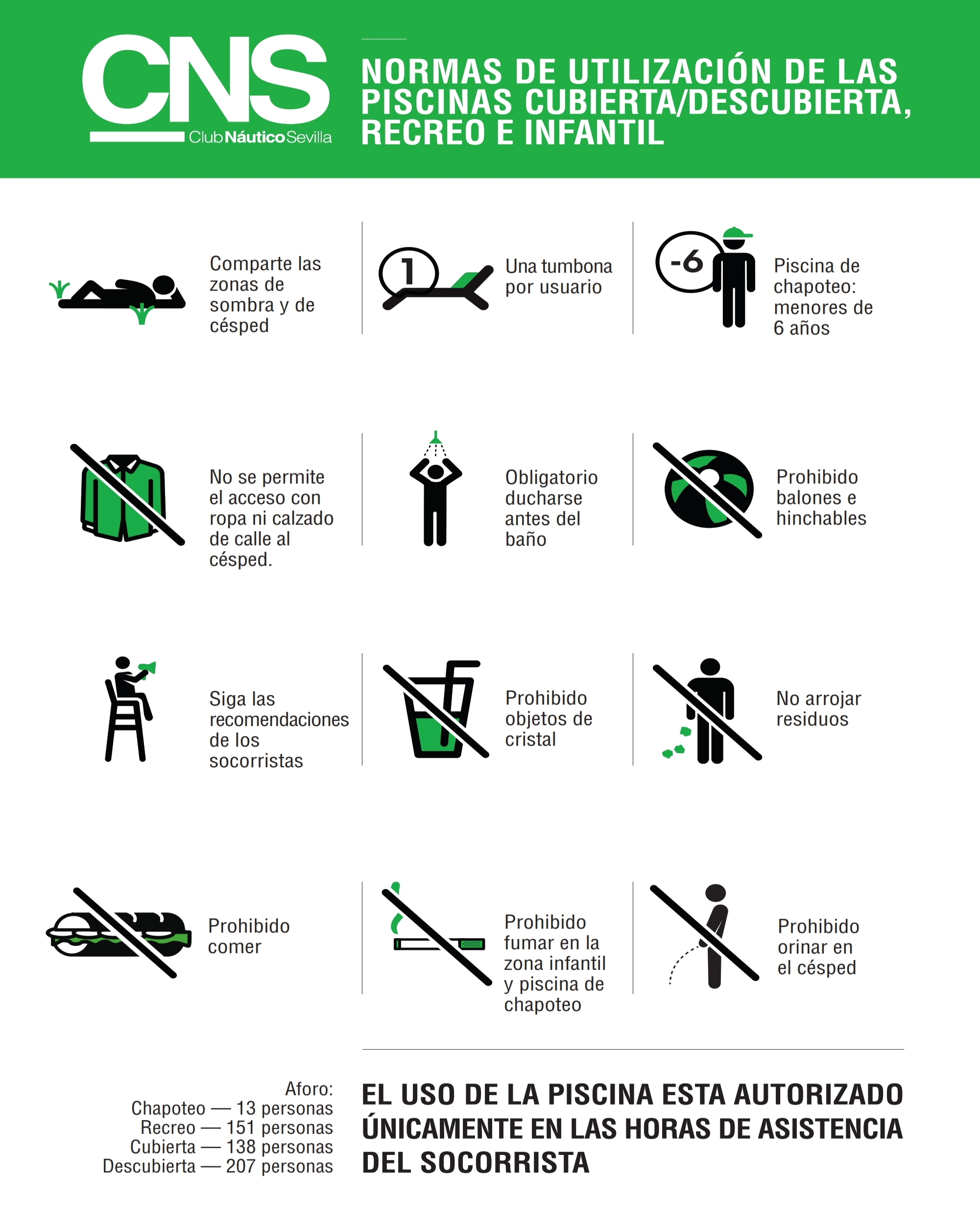 Normativa de la temporada de verano 2026 en el Club Náutico